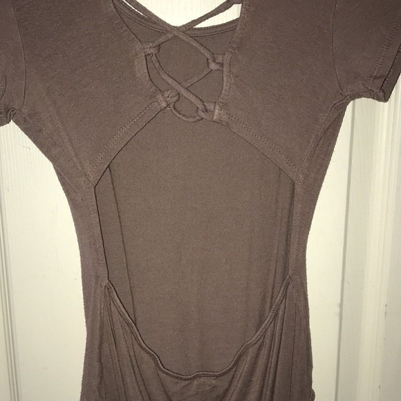 Bodysuit (brown/tan) color.Crisscross open back!! - Picture 4 of 5